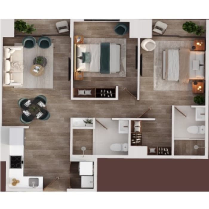 Apartamento de 2 Habitaciones en Preventa Zona 11 - foto 2